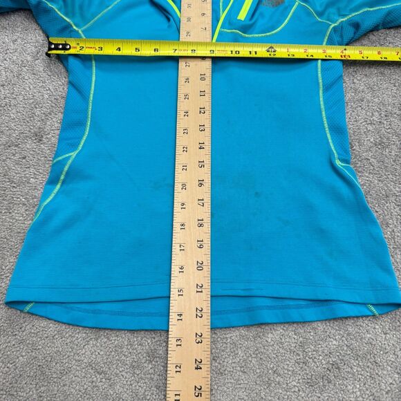 The North Face FlashDry 1/4 Zip Pullover Jacket Womens Small Blue Neon Green - Picture 14 of 16